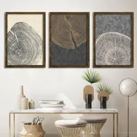 Wallity, EMN015, Dekorativní obraz v rámu z MDF (3 kusy), 100 % MDF, Pestrobarevný, 50 x 70 cm