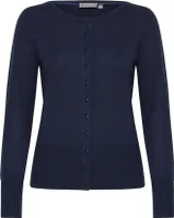 fransa FRZubasic Damen Strickjacke Feinstrick Cardigan Strickcardigan mit Rundhalsausschnitt und Knopfleiste