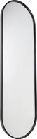 Fragix Boston Ganzkörperspiegel Oval - Schwarz - Metall - 130x40