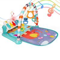 3IN1 Krabbeldecke/Spieldecke PIANO mit Bluetooth Blau Nachtlicht und Spielbogen Baby Gym Verbindung um Musik von Ihrem Smartphone abzuspielen 