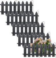 Vilde Palisade Gartenzaun Umrandung schwarzgrau Set 10 Stk. 200 cm 20x15 cm