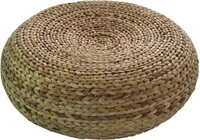 Fine Asianliving Orientální stolička ručně vyrobená z ratanu narcis hnědá D50xH18cm