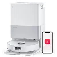 roborock Qrevo Edge Staubsauger Roboter 18500 Pa, Dual Anti-Tangle-System, 75°C Heißwasser, AdaptiLift Chassis, FlexiArm Design™, "Hello Rocky"