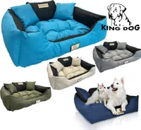 Hundebett Hundekissen Katzenbett KINGDOG Wasserdicht Blau Größe 3XL 145x115