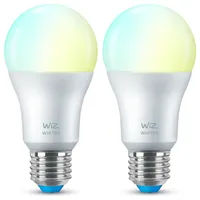 WiZ LED Smart Leuchtmittel in Weiß E27 A60 8W 806lm 2700-6500K 2er-Pack
