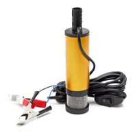 Wiltec Mini Pumpe 12 l/min 8700 U/min 12 V, 19 mm Auslass, Tauchpumpe für Wasser und Dieselöl, mit Ansauggitter zum Ablassen von Flüssigkeit, Entwässerung, Umpumpen