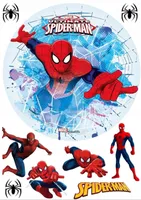 Spiderman Essbar Marvel Torten-Bild-Aufleger-Deko Geburtstag Avenger Premium 0,6mm (SP09)