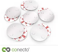 conecto CC50473 Magnethalterung Magnetbefestigung universell magnetisch für Rauchmelder Warnmelder Rauchwarnmelder 6-er Set