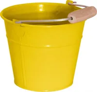 Záhradné vedro - žlté, kovové