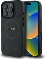Case Guess GUHMP16LPSAPSMEK Apple iPhone 16 Pro hardcase Saffiano Peony Classic Logo MagSafe black