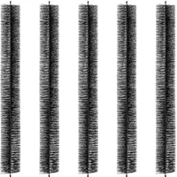 Dachrinnenbürste - 4,6 m Gesamtlänge - φ110 mm - Dachrinnenreinigungswerkzeug - Laubschutz für 12,7 cm Dachrinnen - Blätter und Schmutz mühelos entfernen - 5er-Pack