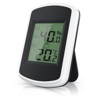 Thermometer Hygrometer - Temperatur und Luftfeuchtigkeitmessgerät - Komfortsymbole - Trendanzeige - °C - Haltemagnete und Standfuß auf Rückseite