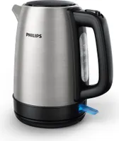 Philips Wasserkocher Daily Collection, 1.7 L, Leuchtanzeige, Klappdeckel + Kontrollanzeige, Metall (HD9350/90)