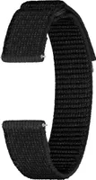 Samsung Original Feather Stoffband für die Samsung Galaxy Watch 4 / 5 / 6 / 7 - 20 mm - S/M - Schwarz