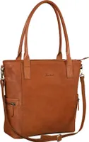 Benthill Damen Shopper Leder - Umhängetasche aus echtem Rindsleder - Handtasche mit Reißverschluss - Schultertasche / Vintage Tasche