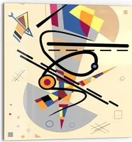 DEQORI Küchenrückwand Glas 60x60 cm 'Dreiecksgebilde' Spritzschutz Bad Rückwand