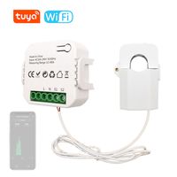Tuya WiFi 80A Clamp Energy Meter Mobiltelefon APP-Steuerung Stromwandler Stromstatistik-Monitor Hausautomationsgeraet Kompatibel mit Alexa Google Home fuer Sprachsteuerung