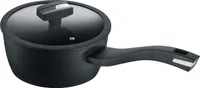 Berndes | Mini-Stieltopf Enduro | kratzfestes Design in Guss-Optik | für alle Herdarten | kompakte 16 cm Größe | Aluminium in elegantem Schwarz