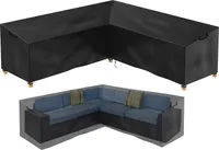 Abdeckung für Gartenmöbel Multi Größe Gartenmöbel Abdeckung 600D Oxford Gewebe Schutzhülle Wasserdicht Winddicht UV-Beständiges für Gartentische und Möbelsets Schwarz 215 x 215 x 87 cm