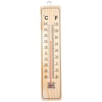 2x Thermometer Innenthermometer Außenthermometer Garten Analog Innen Außen Holz