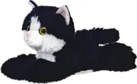 Mini Flopsies Maynard Black/White Cat 8In/20cm