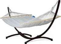 Potenza houpací síť s rámem Pro dvě osoby houpací síť s tyčí 220x160 cm I Rám 220kg