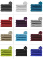 4er Set Gästetücher Handtücher Duschtücher Badetücher Frottee 100% Baumwolle, Farbe:Silber, Produktart:Gästetücher 30x50 cm