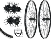 LAUFRADSATZ 28" MTB Shimano V-BRAKE 8/9/10fach Industrielager 19-622 schwarz
