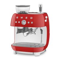 SMEG Manuelle Espresso-Kaffeemaschine mit Kaffeemühle Rot