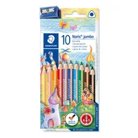 Noris® jumbo 128 Jumbo farebná ceruzka s 10 rôznymi ceruzkami a 1 orezávačom