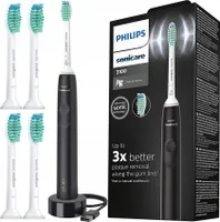 Philips | Schallzahnbürste - Sonicare 3100 - Schwarz - Effektive Reinigung - 4 Aufsteckbürsten