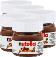 Ferrero Nutella Mini Glas Brotaufstrich Schokolade 25g - Nuss-Nougat (5er Pack)