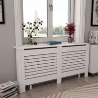 Ankonbej Heizkörperabdeckung Weiß 172×19×81,5 cm MDF