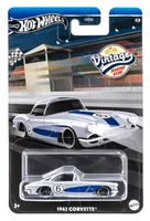 Hot Wheels HRT81-HRV06 Chevrolet Corvette stříbrný/modrý 1962 Vintage Racing Club v měřítku 1:5, přibližně 1:64