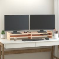 Monitorständer 100x27x15 cm Massivholz Kiefer , Monitorständer Design 2024