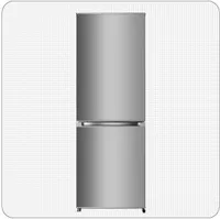 PKM Kühl-Gefrierkombination 230 L Silber Kühlschrank freistehend LED