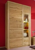 Vitrine Schrank Vitrinenschrank Regal wildeiche teilmassiv, geölt
