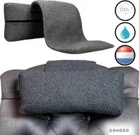 COHOSO®nackenkissen kopfstütze sofa couch - sessel für Sonnenliege und Gartenstuhl - Kopfstütze Nackenpolster für couch - Ergonomisch - Teddy Grau