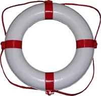 allpa Rettungsring, 550x300mm, weiss mit rote Streifen