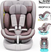 Daliya® ROTAZIONE I-Size | Kindersitz 0-36 kg | 360° drehbar – Pastellrosa | Autositz von 40 bis 150 cm, ISOFIX, Melange-Stoff, Kindersitz ab 0 bis 12 Jahre, Komfort für Neugeborene und Kleinkinder | Autokindersitz