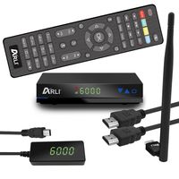 ARLI AH1 mini HD Satelliten Receiver inkl. Wifi wlan Stick mit Antenne HDTV DVB-S2 HDMI Astra Hotbird Türksat Kanalliste