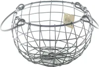 Esschert Design Bauchiger Drahtkorb Braun Ø 18,5 cm