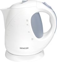 SENCOR SWK 1800WH Varná konvice, objem 1,8 l, vyjímatelný a omyvatelný filtr, otočná základna o 360°, trojnásobné bezpečnostní jištění