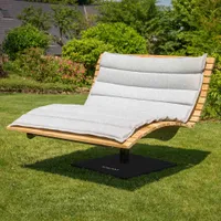 Waldsofa Swing mit Auflage, Lärche, 360° drehbar, Wellenliege, Sonnenliege