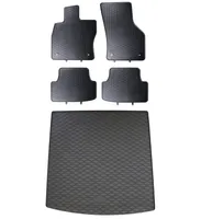 Gummi Fußmatten + Kofferraumwanne Set für VW