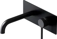 doporro Design Armatur in schwarz Waschbeckenarmatur praktischer Einhebelmischer im modernen Design Waschtischarmatur