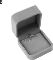 Präsentationsbox aus Kunstsamt als Geschenk für Schmuck, Ringe, Halsketten und Armbänder-# B