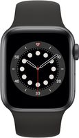 Apple Watch SE Smartwatch (schwarz, 44mm, Sportarmband, Aluminium-Gehäuse, LTE)