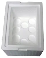 THERM-BOX Thermobehälter Styroporbox 12W mit 2 Kühlkissen,  Styropor-Verdichtet, (0-tlg., Thermbox mit Kühlkissen), für Kühlbox 12L  Innen: 34x23x15cm Transportbox Thermobehälter