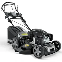 ONBEST TXC-3651 Benzin Rasenmäher mit Antrieb | 51 cm Schnittbreite | 6,5 PS | Doppelmesser | 5in1 | Mulchkit | 60L Fangkorb